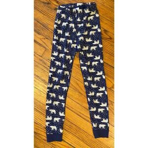 Hanna Anderson Pj Pajamas Pants Polar Bear Boys Girls Sz 6-7 Blue